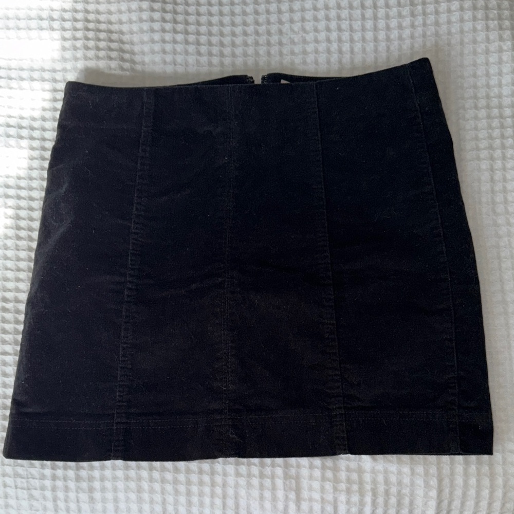 Jolt Black Corduroy Mini Skirt